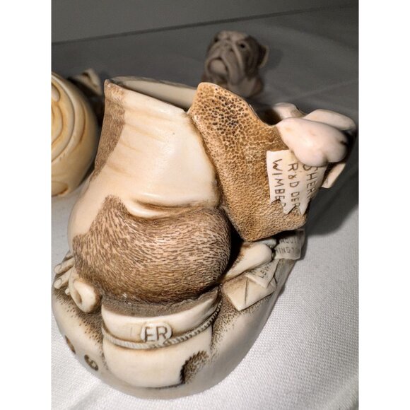 Harmony Kingdom Bulldog Figurine trinket box Hidden Compartment British Flag Det - Picture 3 of 10